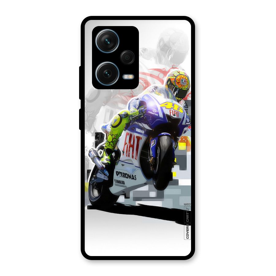 Valentino Rossi Glass Back Case for Redmi Note 12 Pro Plus 5G