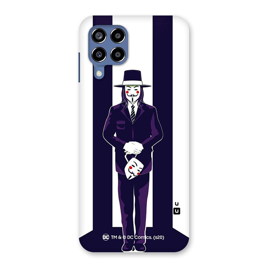 Vendetta Gentleman Holding Mask Illustration Back Case for Galaxy M53 5G