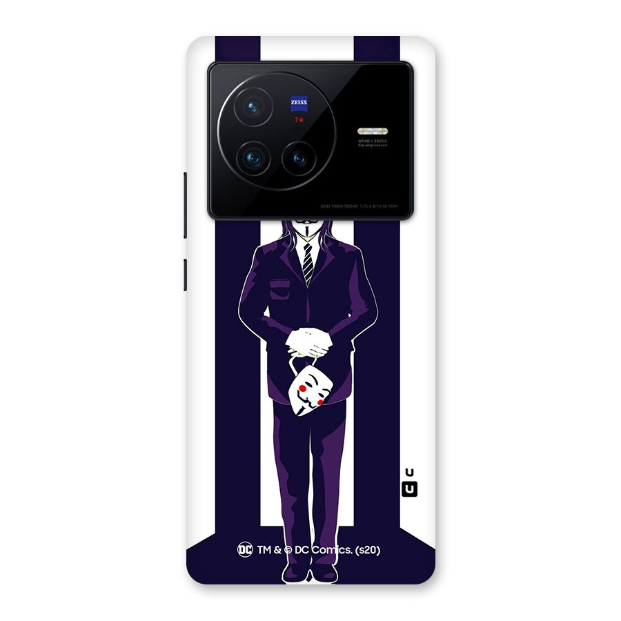 Vendetta Gentleman Holding Mask Illustration Back Case for Vivo X80