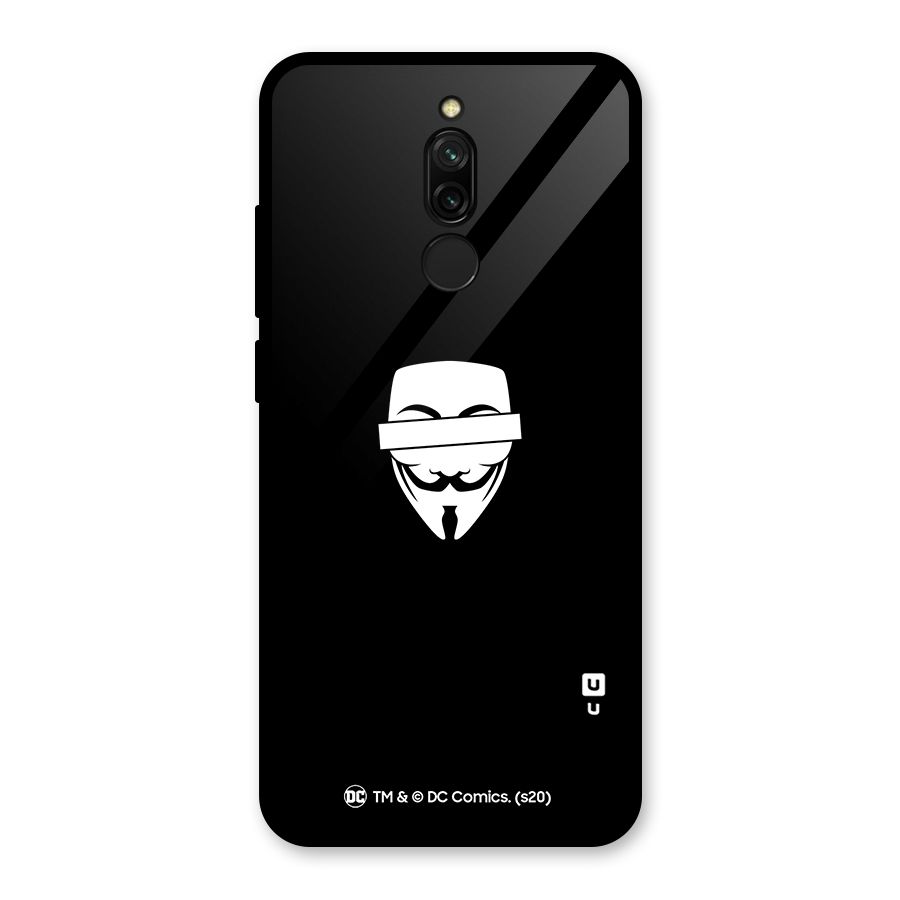 Vendetta Minimal Mask Glass Back Case for Redmi 8