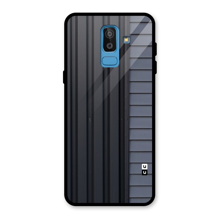 Vertical Horizontal Glass Back Case for Galaxy J8
