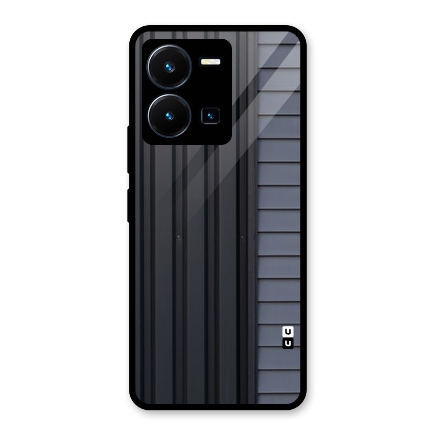 Vertical Horizontal Glass Back Case for Vivo Y35