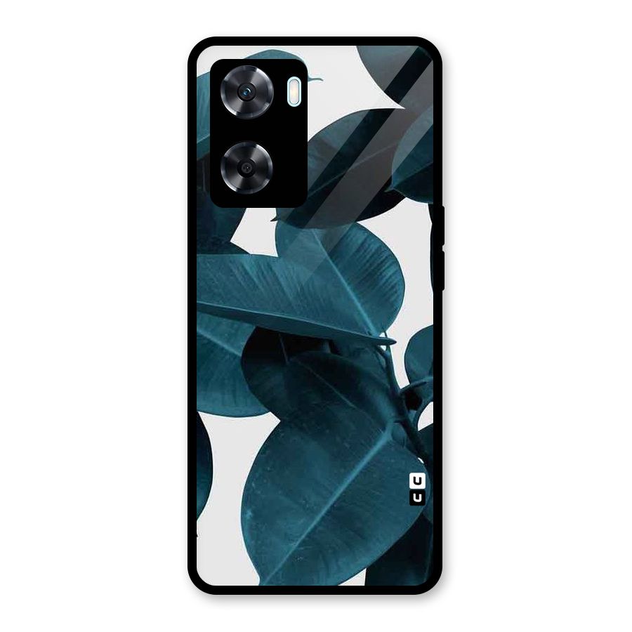 Very Aesthetic Leafs Glass Back Case for Oppo A77