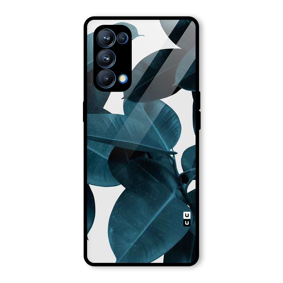 Very Aesthetic Leafs Glass Back Case for Oppo Reno5 Pro 5G