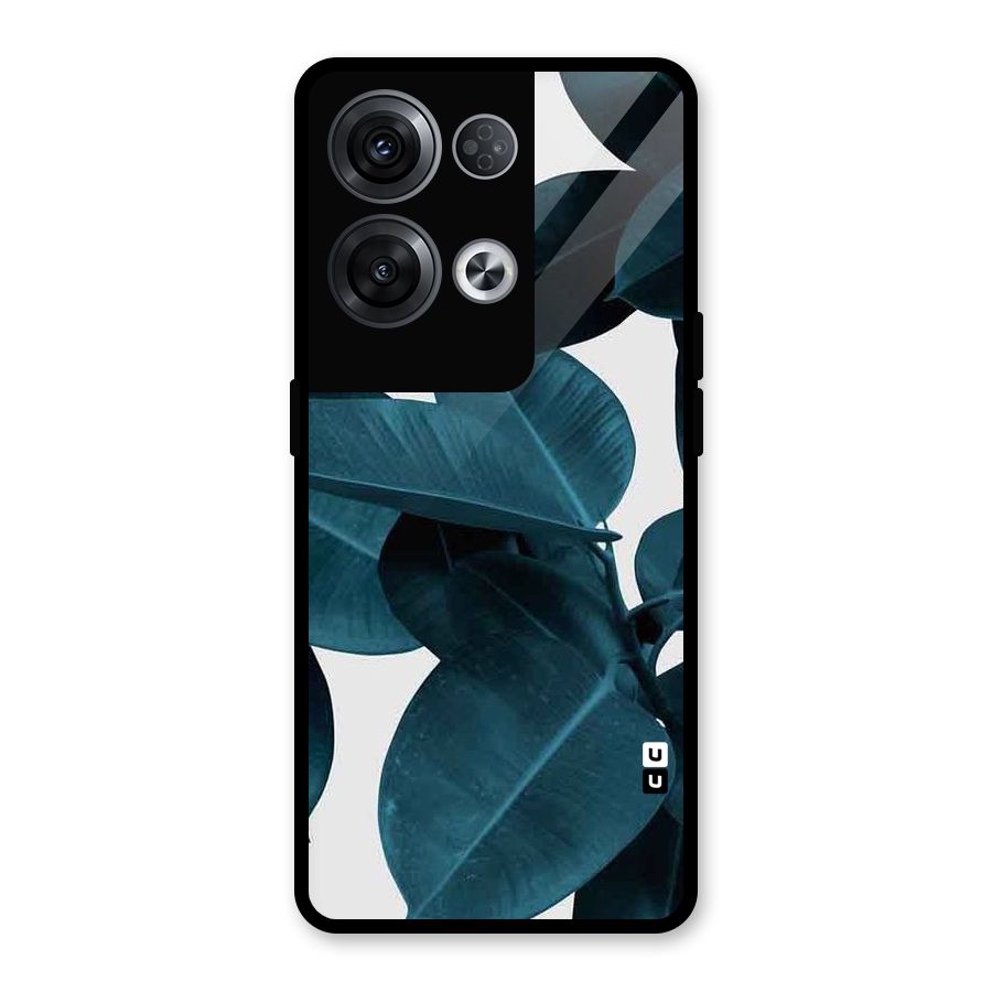 Very Aesthetic Leafs Glass Back Case for Oppo Reno8 Pro 5G