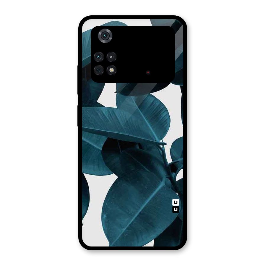 Very Aesthetic Leafs Glass Back Case for Poco M4 Pro 4G
