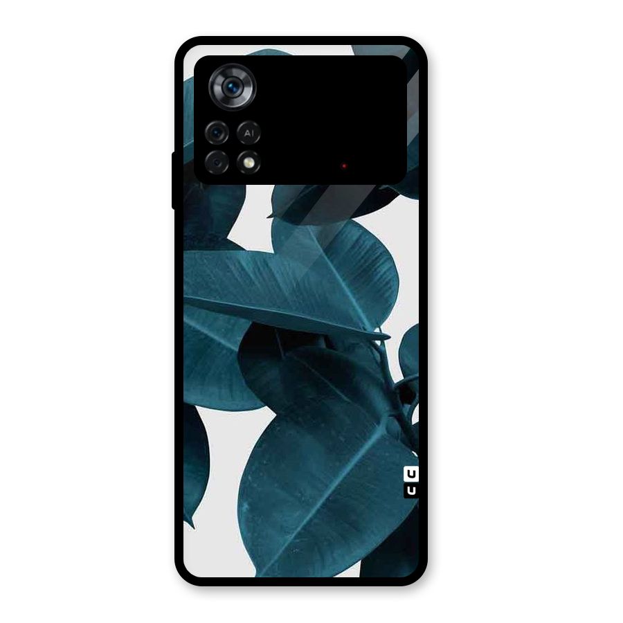 Very Aesthetic Leafs Glass Back Case for Poco X4 Pro 5G