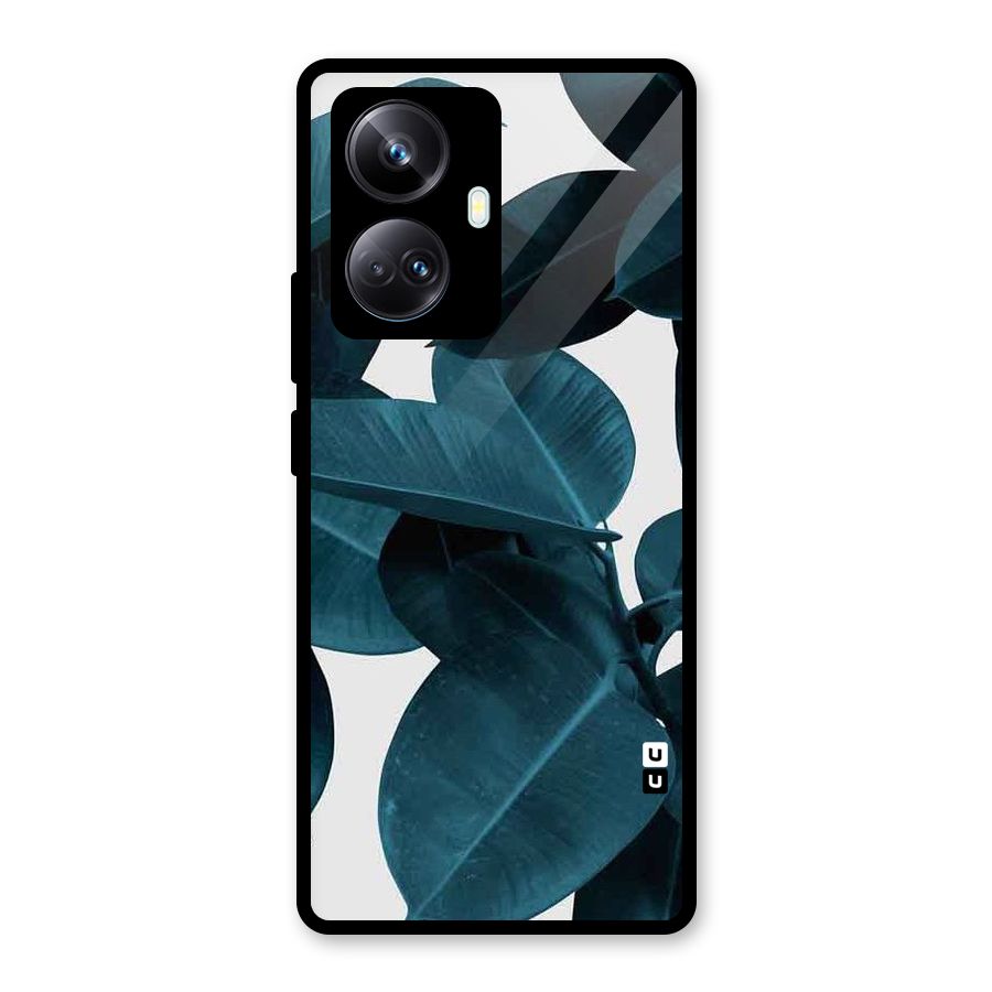 Very Aesthetic Leafs Glass Back Case for Realme 10 Pro Plus