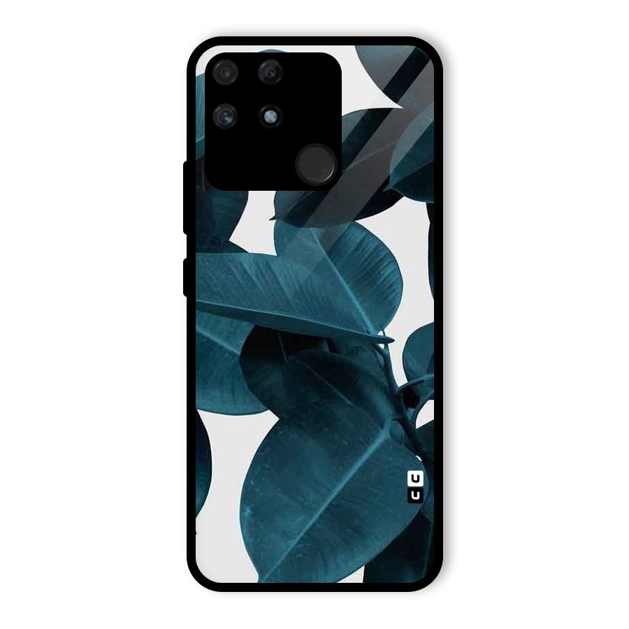 Very Aesthetic Leafs Glass Back Case for Realme Narzo 50A