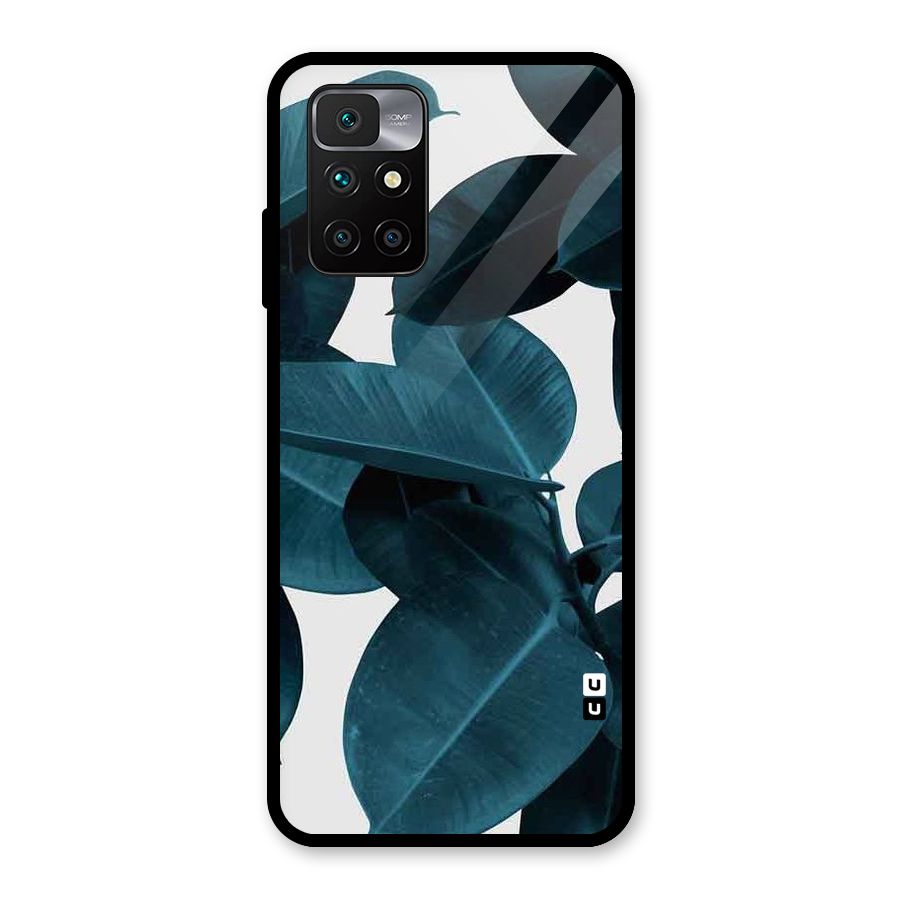 Very Aesthetic Leafs Glass Back Case for Redmi 10 Prime