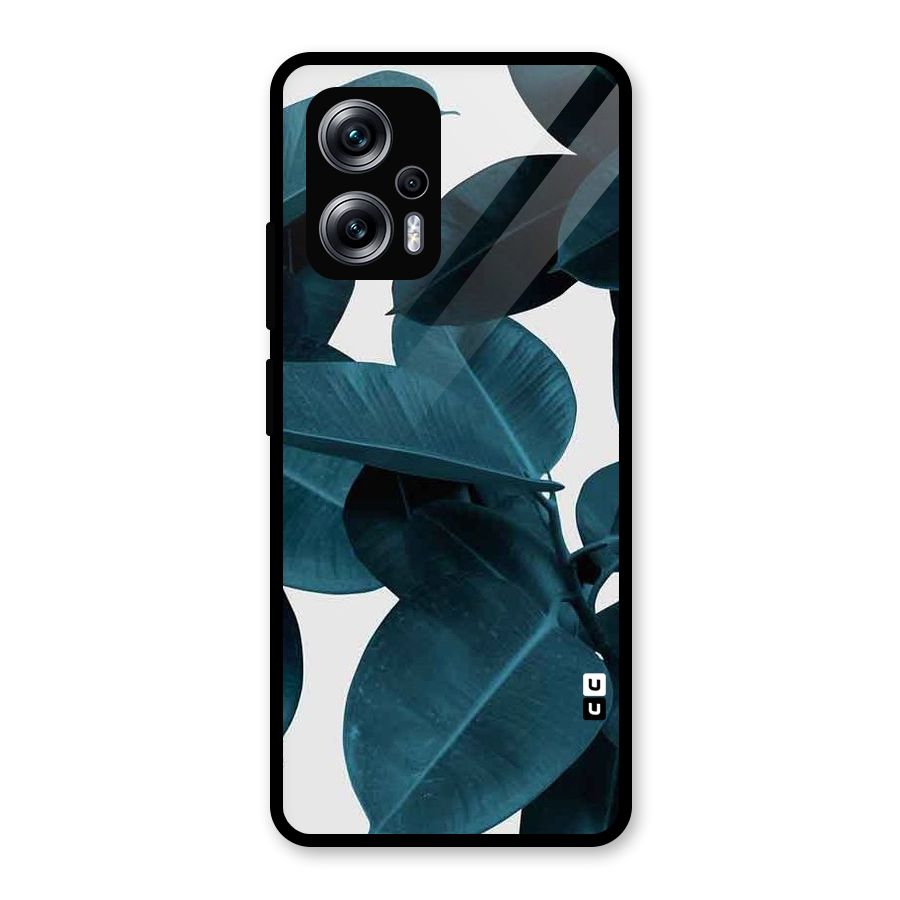 Very Aesthetic Leafs Glass Back Case for Redmi K50i