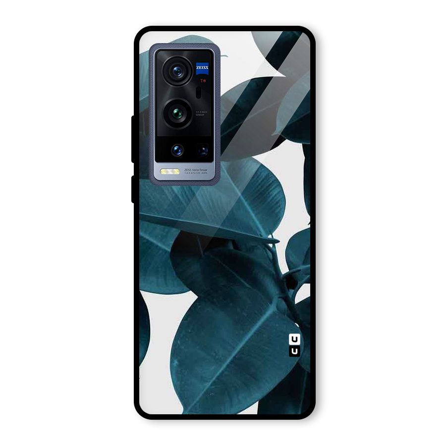 Very Aesthetic Leafs Glass Back Case for Vivo X60 Pro Plus