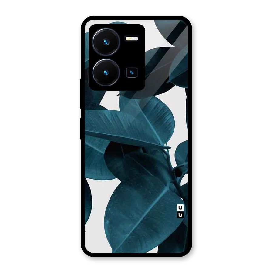 Very Aesthetic Leafs Glass Back Case for Vivo Y35