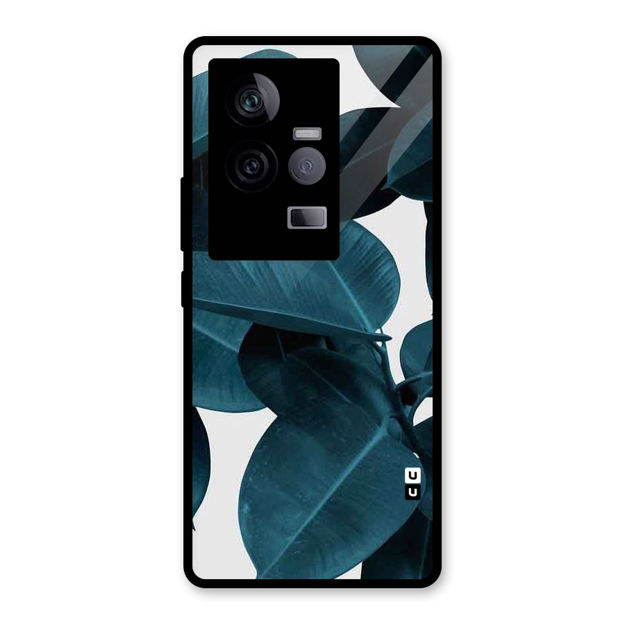 Very Aesthetic Leafs Glass Back Case for Vivo iQOO 11 5G