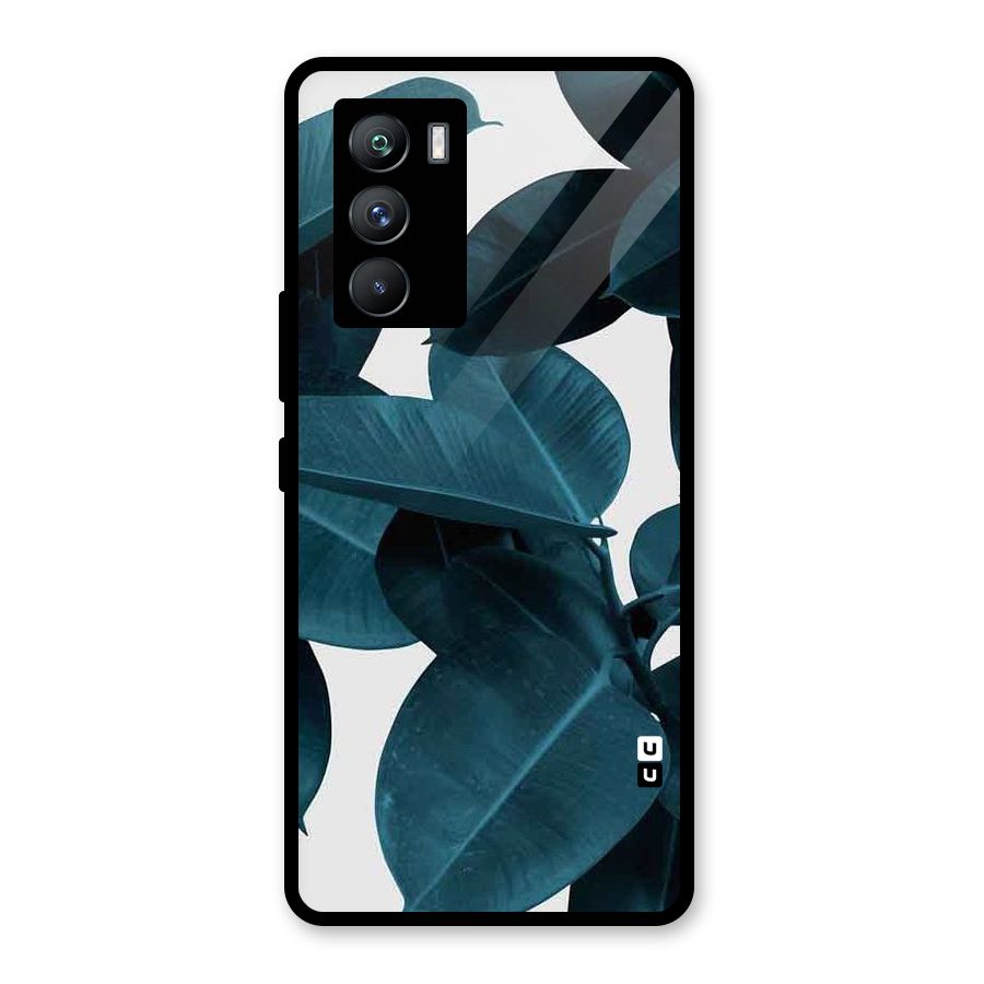Very Aesthetic Leafs Glass Back Case for Vivo iQOO 9 SE
