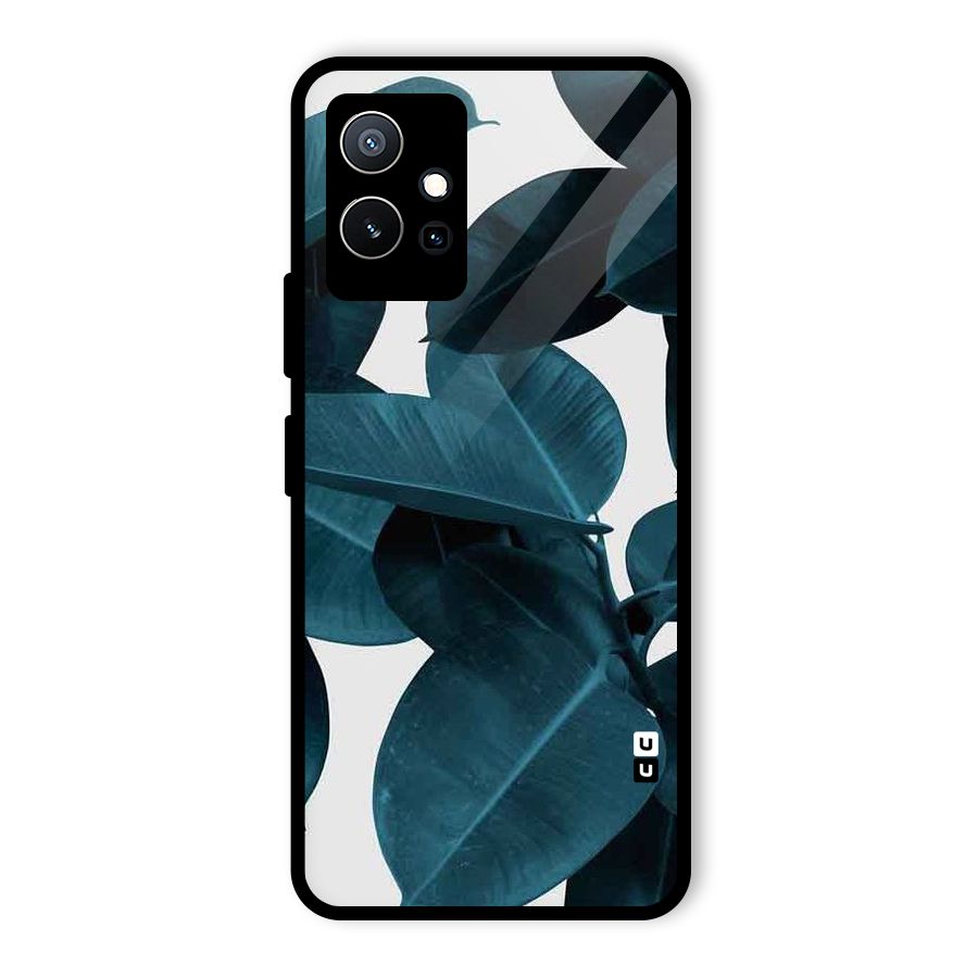 Very Aesthetic Leafs Glass Back Case for Vivo iQOO Z6