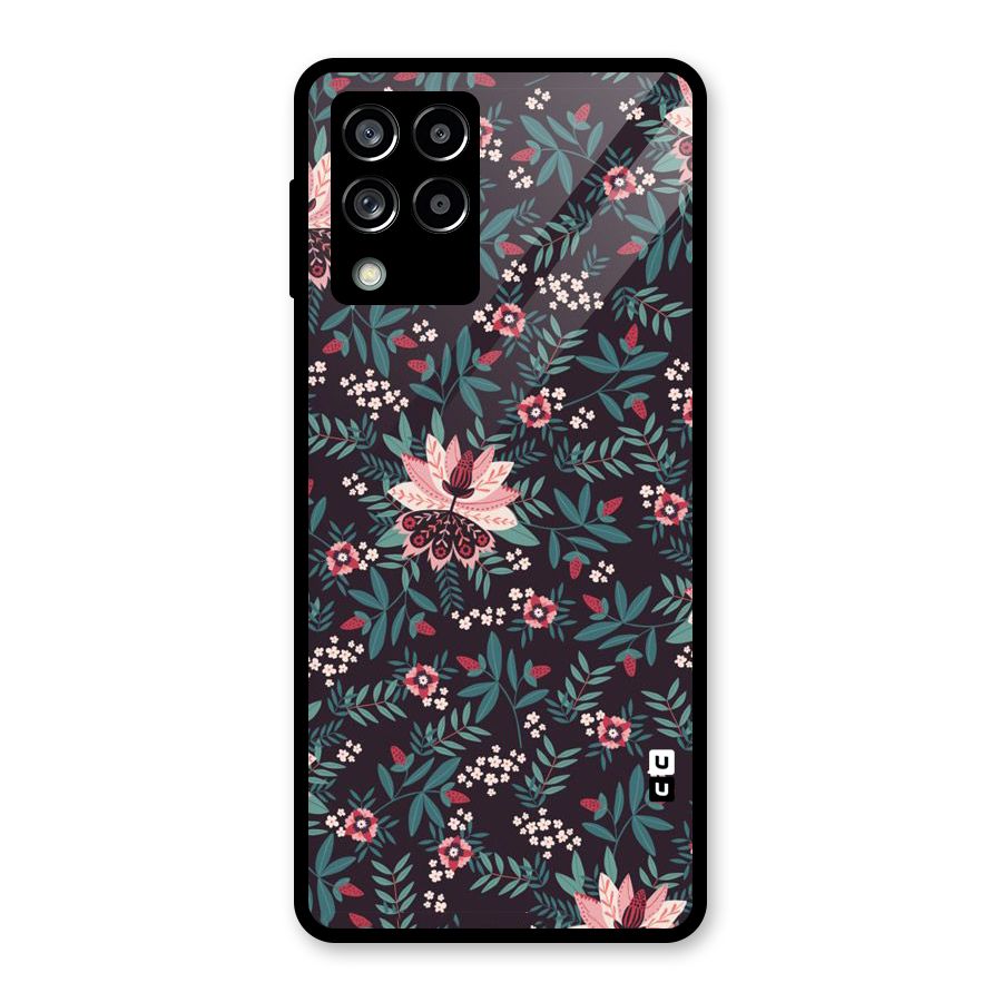 Very Leafy Pattern Glass Back Case for Galaxy M53 5G