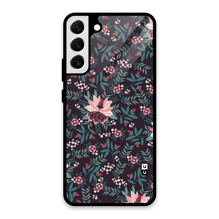 Very Leafy Pattern Glass Back Case for Galaxy S22 Plus 5G