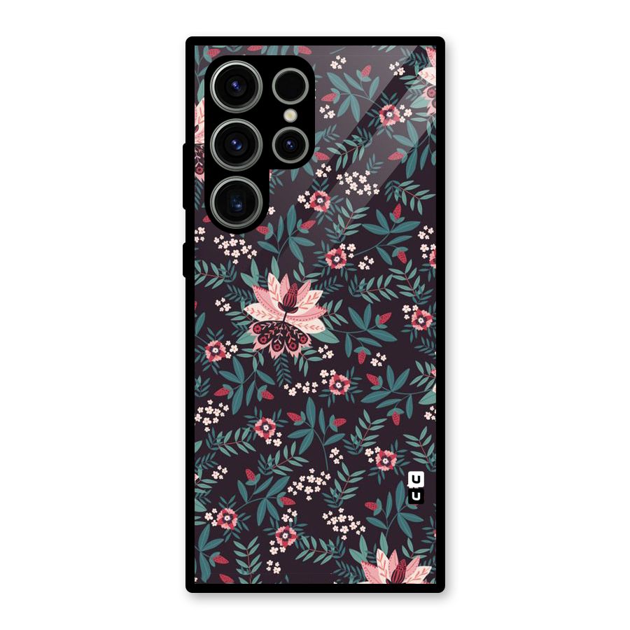 Very Leafy Pattern Glass Back Case for Galaxy S23 Ultra