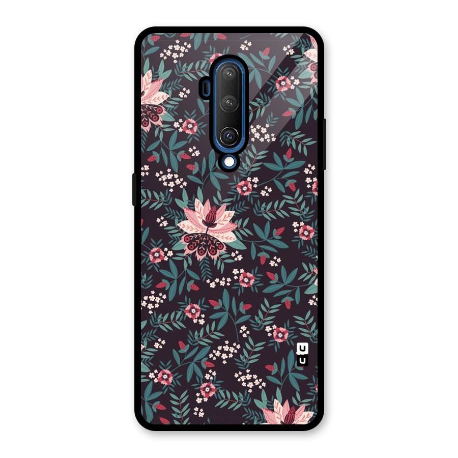 Very Leafy Pattern Glass Back Case for OnePlus 7T Pro
