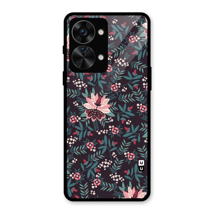 Very Leafy Pattern Glass Back Case for OnePlus Nord 2T