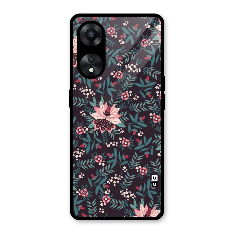 Very Leafy Pattern Glass Back Case for Oppo A78