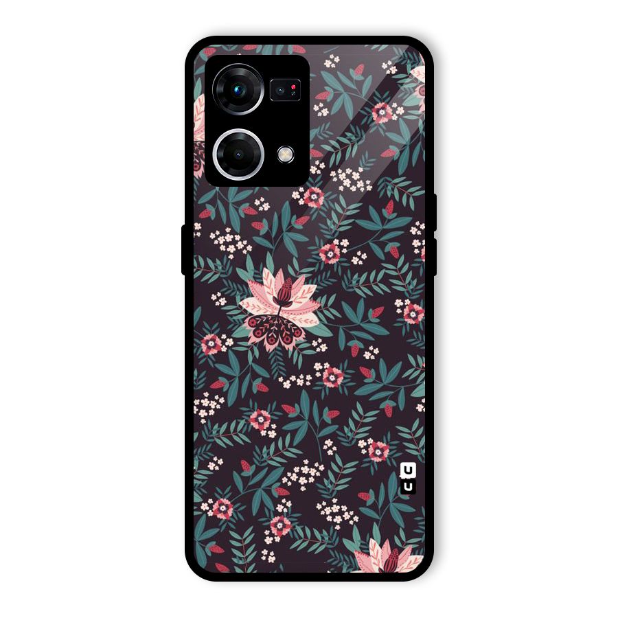 Very Leafy Pattern Glass Back Case for Oppo F21s Pro 4G