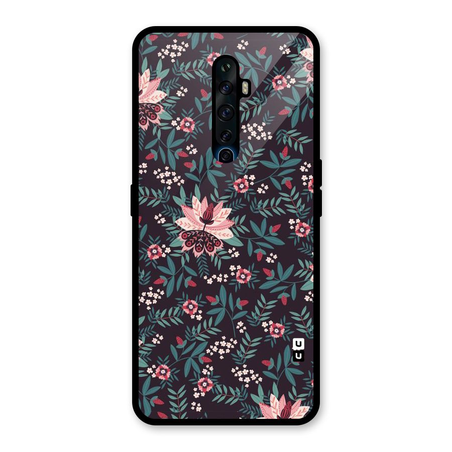 Very Leafy Pattern Glass Back Case for Oppo Reno2 F