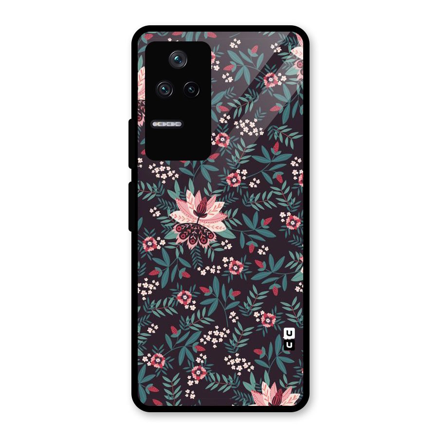 Very Leafy Pattern Glass Back Case for Poco F4 5G