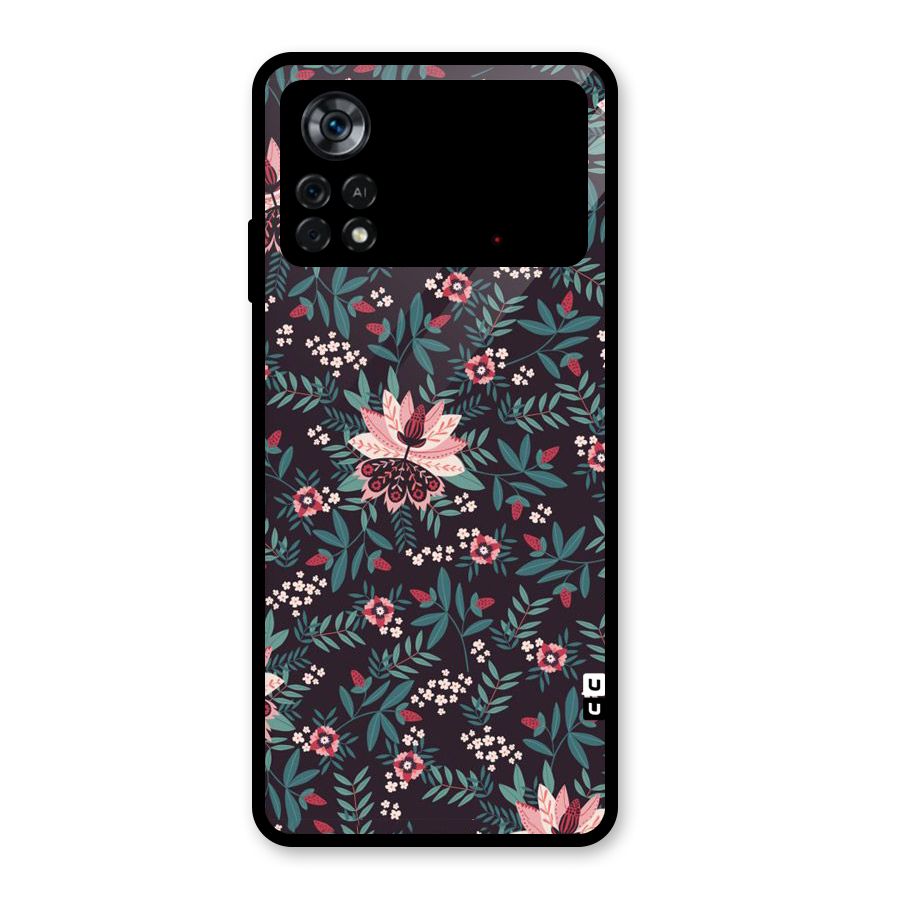 Very Leafy Pattern Glass Back Case for Poco X4 Pro 5G