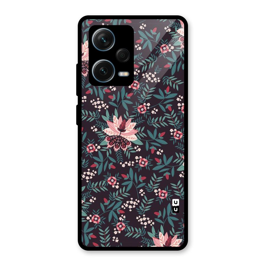Very Leafy Pattern Glass Back Case for Redmi Note 12 Pro Plus 5G