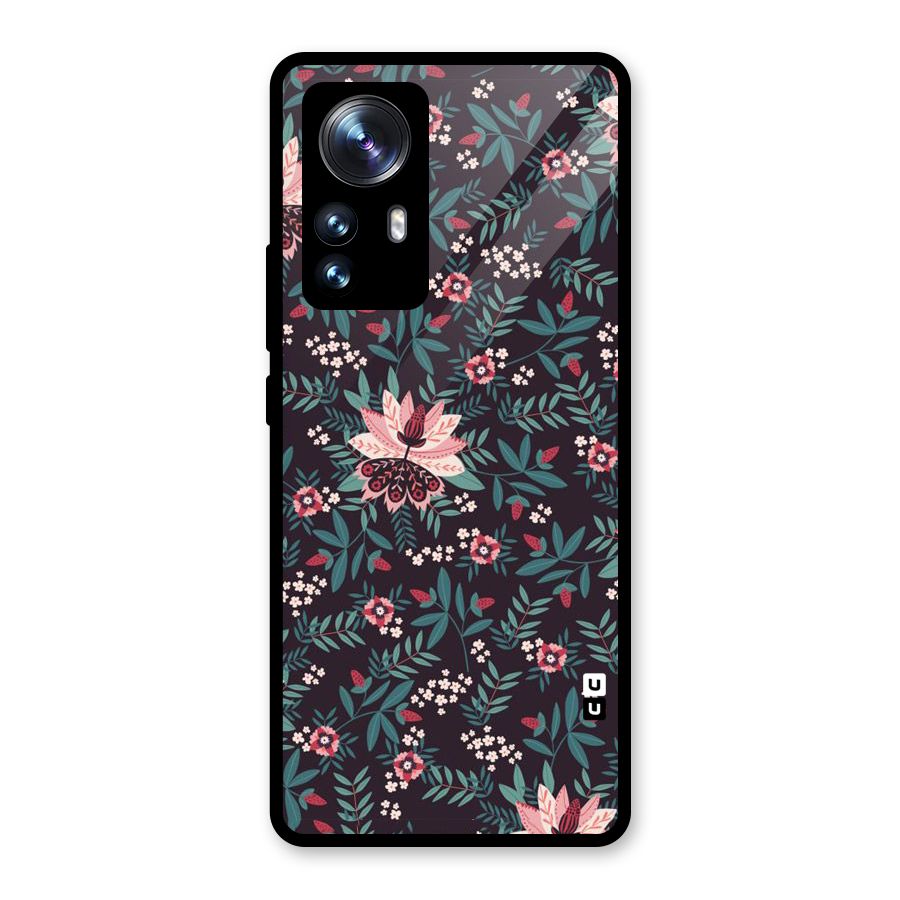 Very Leafy Pattern Glass Back Case for Xiaomi 12 Pro