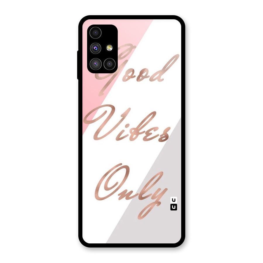 Vibes Classic Stripes Glass Back Case for Galaxy M51
