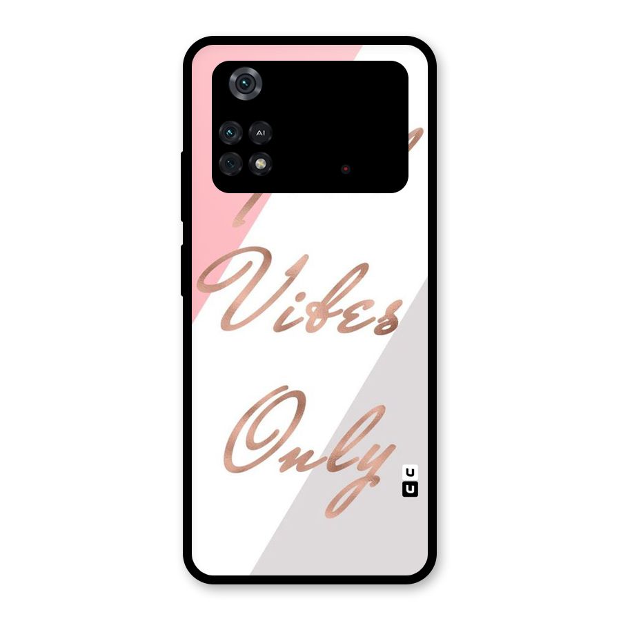 Vibes Classic Stripes Glass Back Case for Poco M4 Pro 4G