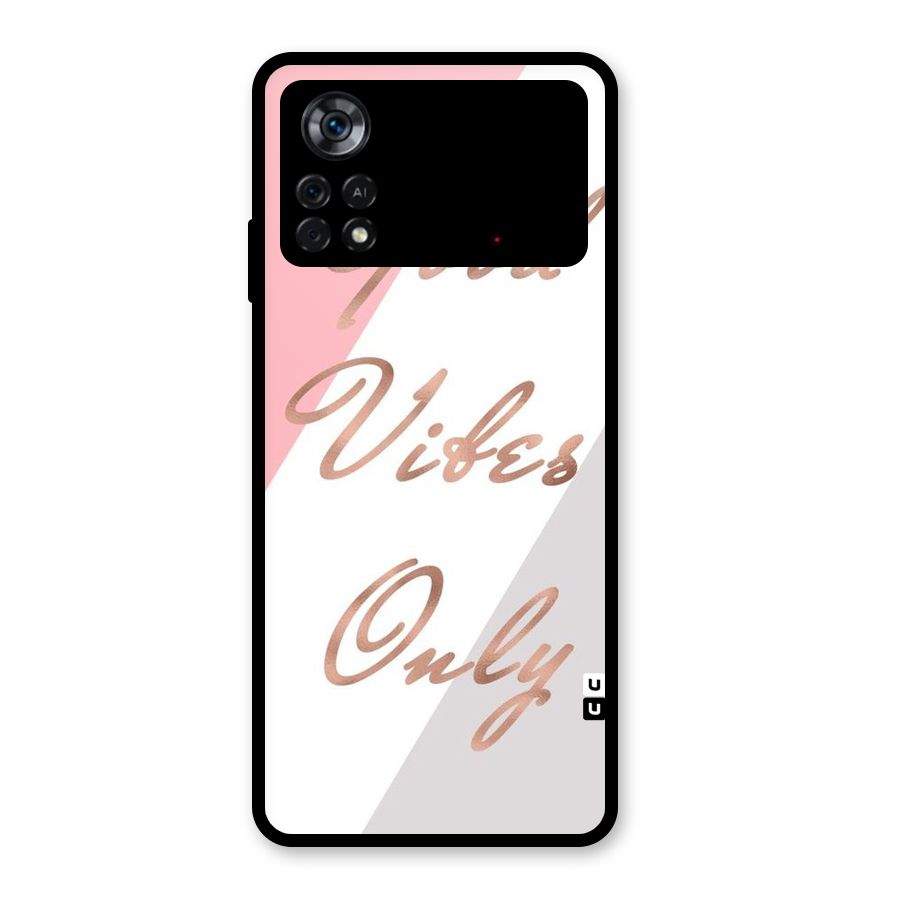 Vibes Classic Stripes Glass Back Case for Poco X4 Pro 5G