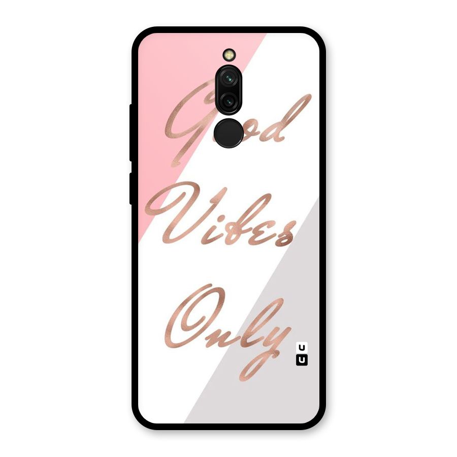 Vibes Classic Stripes Glass Back Case for Redmi 8