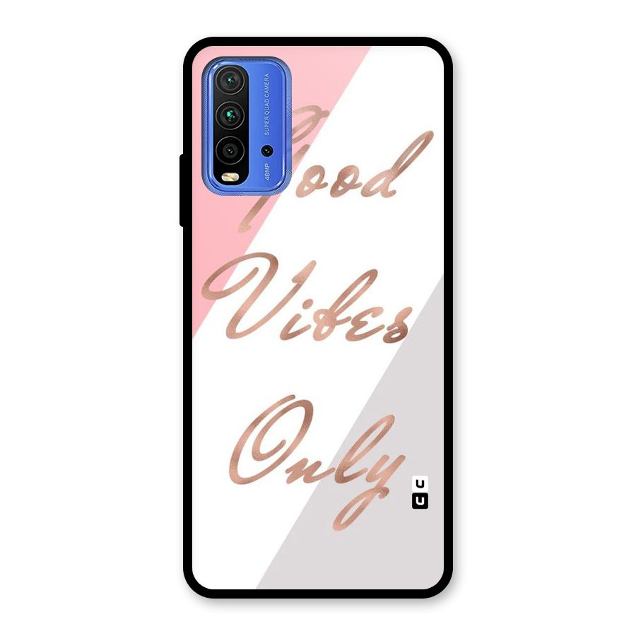 Vibes Classic Stripes Glass Back Case for Redmi 9 Power