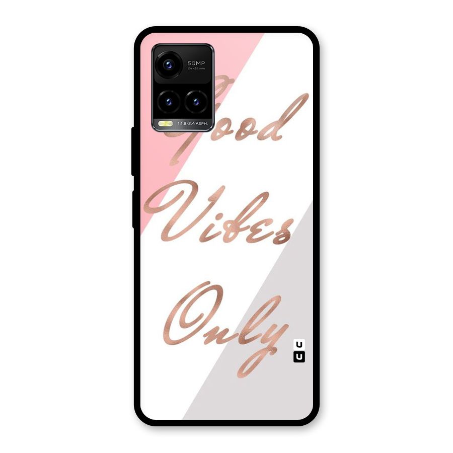 Vibes Classic Stripes Glass Back Case for Vivo Y21A