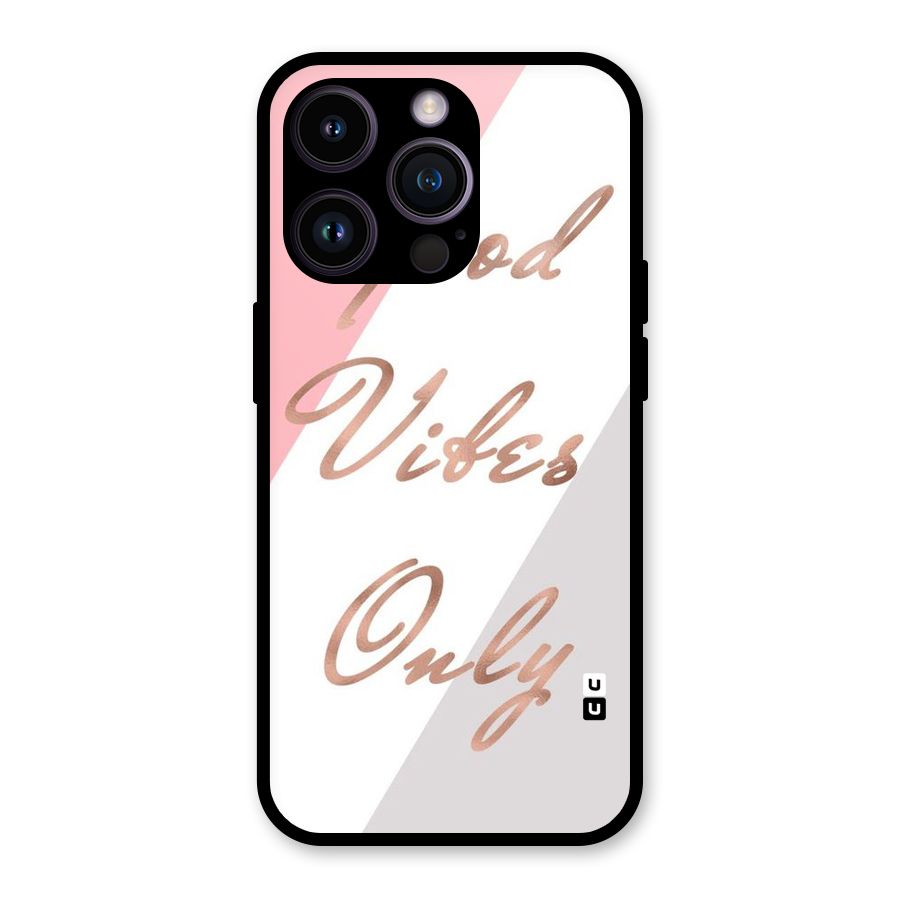 Vibes Classic Stripes Glass Back Case for iPhone 14 Pro