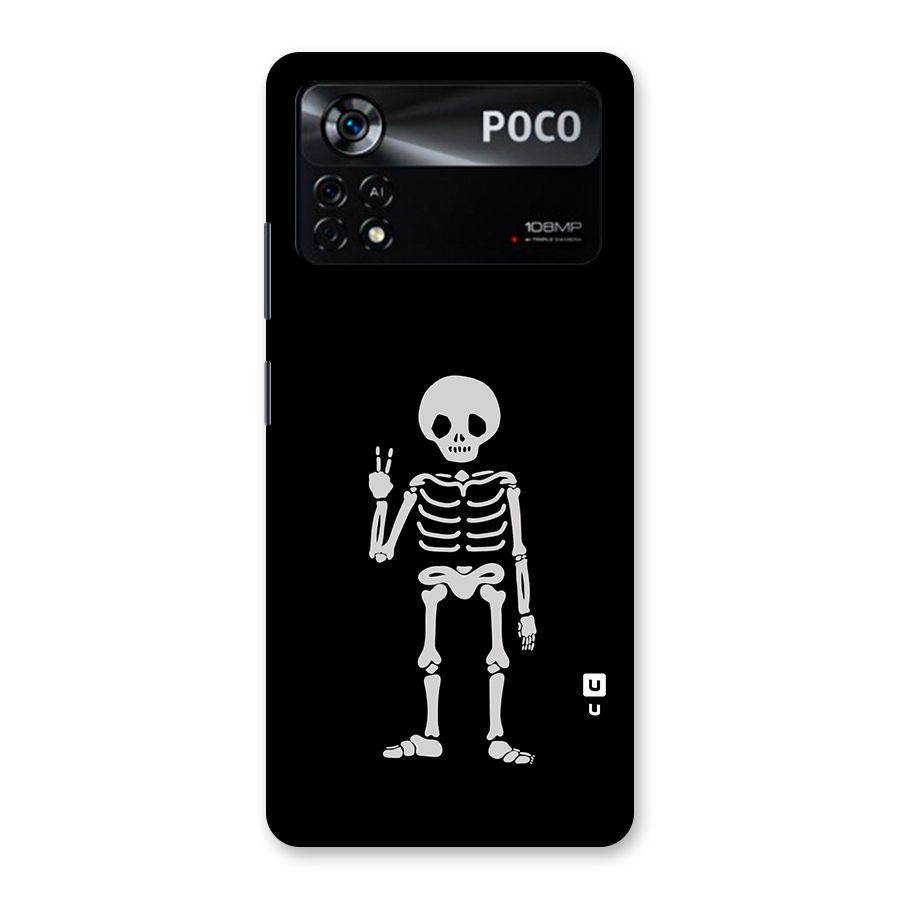 Victory Skeleton Spooky Back Case for Poco X4 Pro 5G