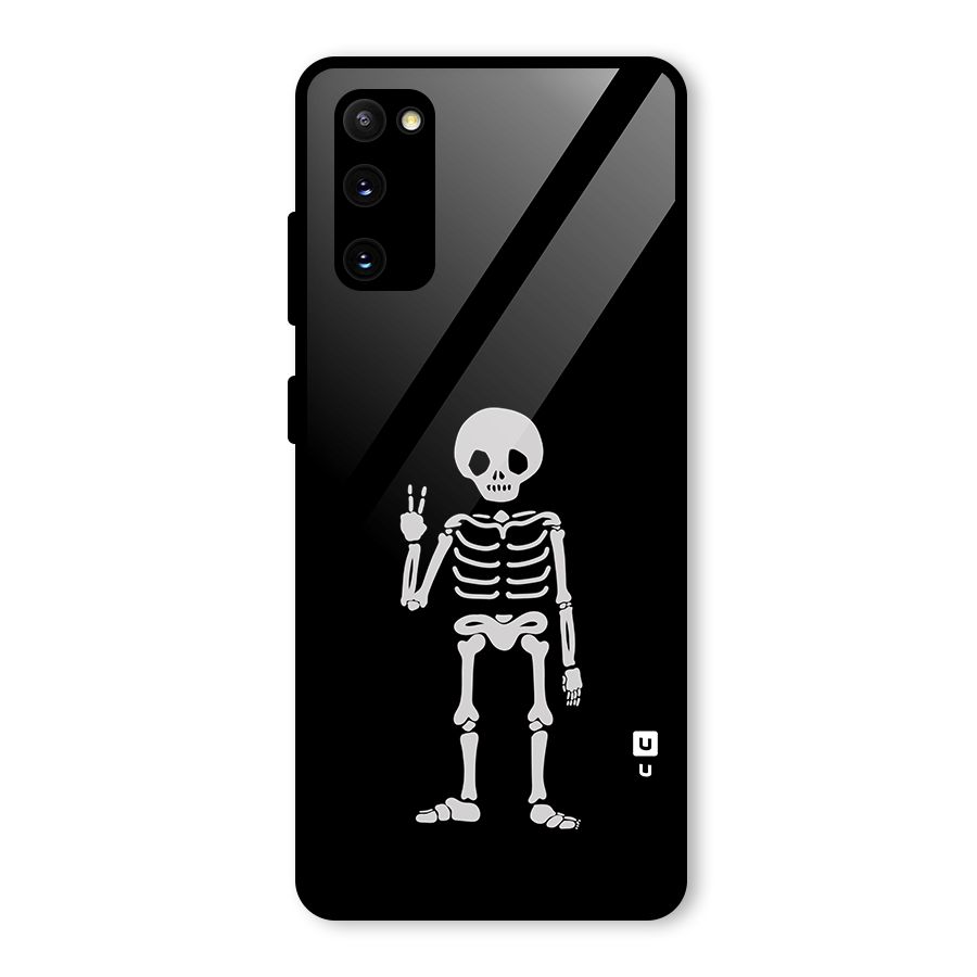 Victory Skeleton Spooky Glass Back Case for Galaxy S20 FE 5G