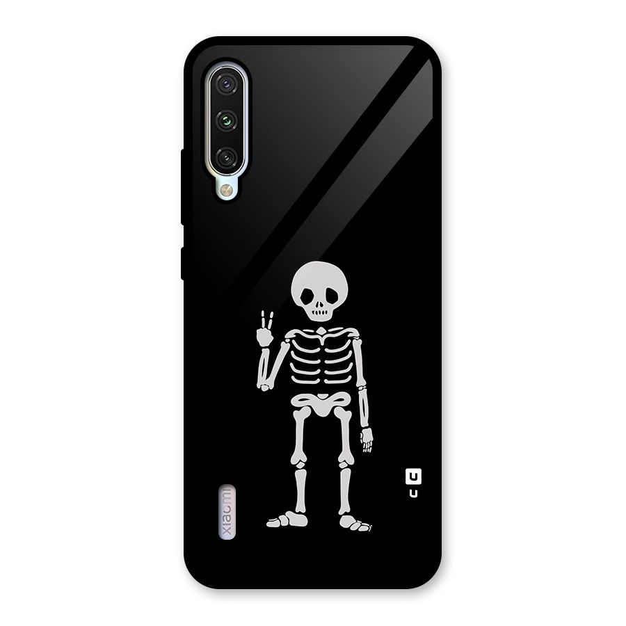 Victory Skeleton Spooky Glass Back Case for Mi A3