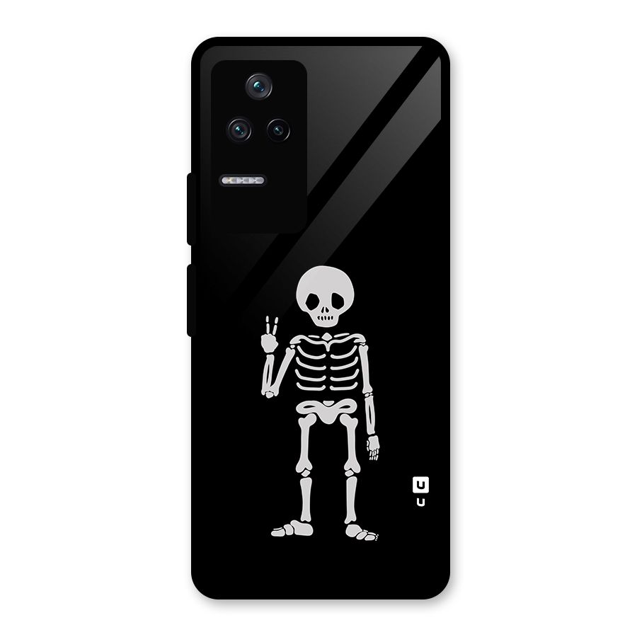 Victory Skeleton Spooky Glass Back Case for Poco F4 5G