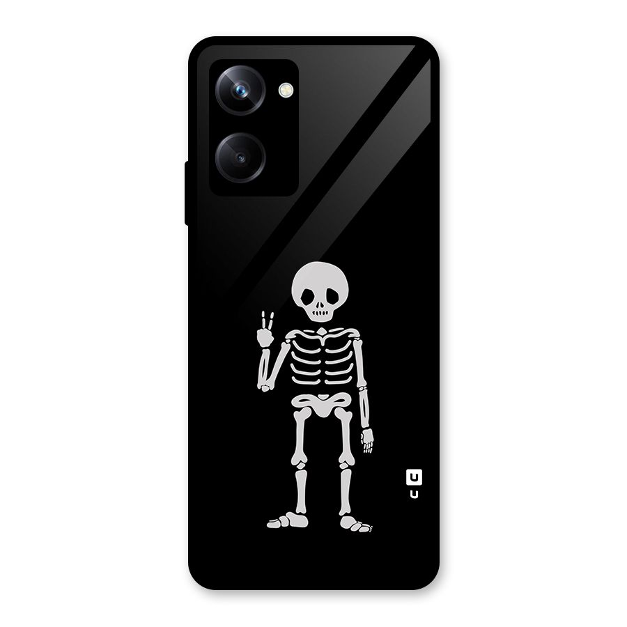 Victory Skeleton Spooky Glass Back Case for Realme 10 Pro