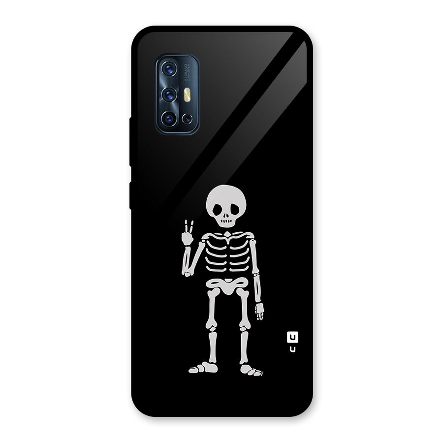 Victory Skeleton Spooky Glass Back Case for Vivo V17
