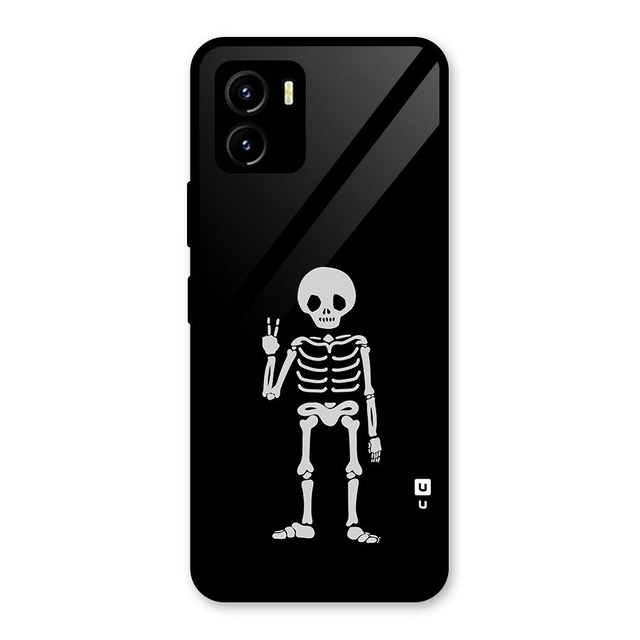 Victory Skeleton Spooky Glass Back Case for Vivo Y15s