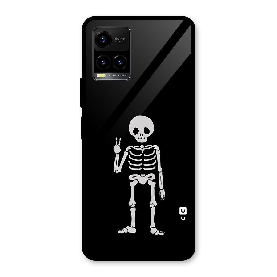 Victory Skeleton Spooky Glass Back Case for Vivo Y21T
