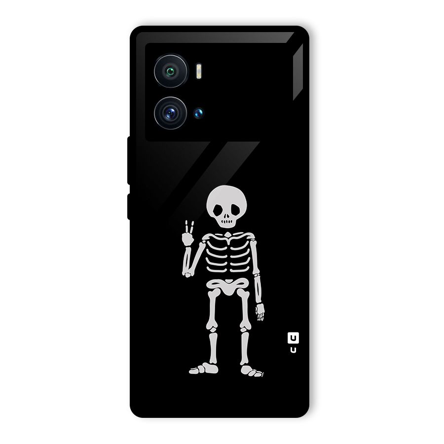 Victory Skeleton Spooky Glass Back Case for Vivo iQOO 9 Pro