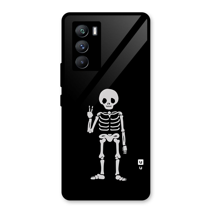 Victory Skeleton Spooky Glass Back Case for Vivo iQOO 9 SE