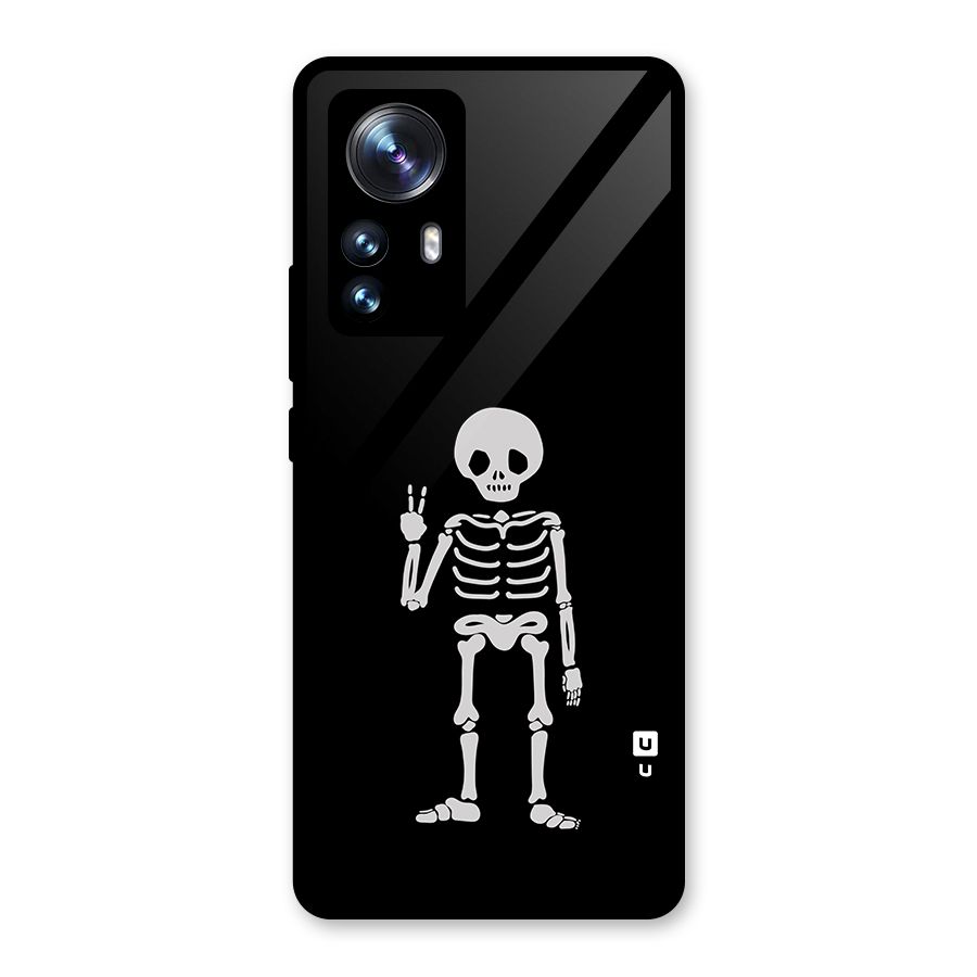 Victory Skeleton Spooky Glass Back Case for Xiaomi 12 Pro